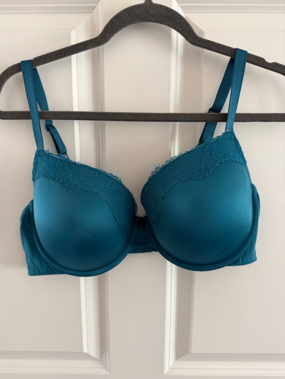 Auden Teal Lace-Trim Contour Bra